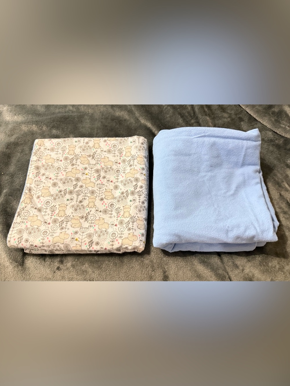 2 Soft Baby Blankets